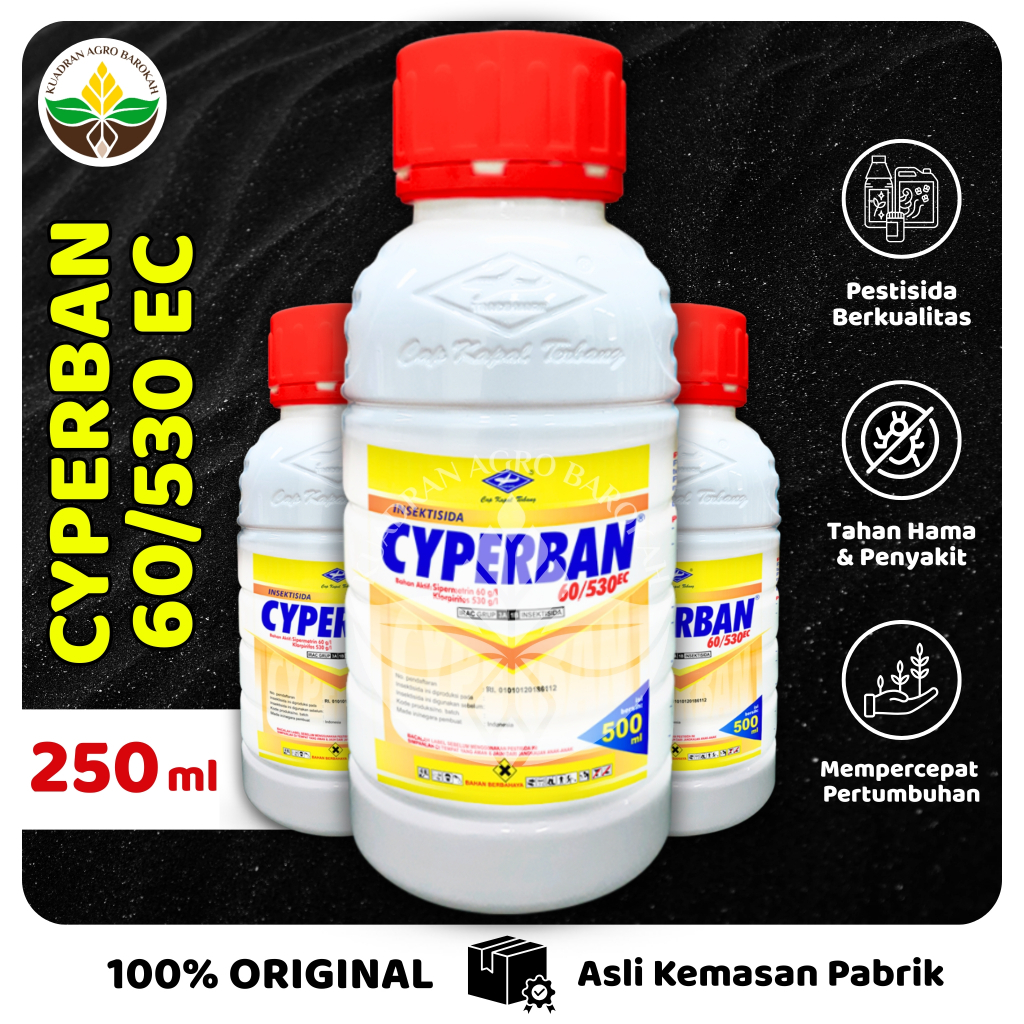 Insektisida CYPERBAN 60 530 EC 250 ml - Cap Kapal Terbang