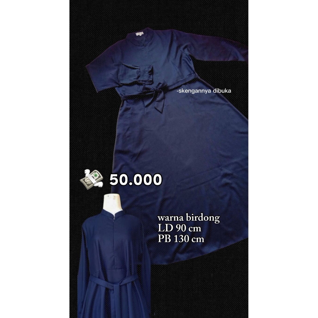 Gamis bahan toyobo polos