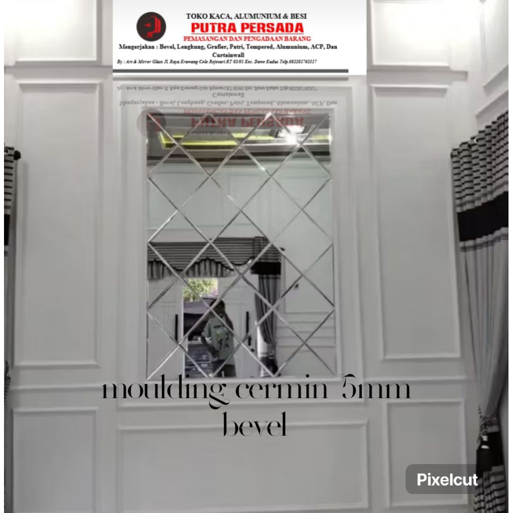 CUSTOM CERMIN DINDING BEVEL/MAULDING KACA CERMIN BEVEL/KACA BEVEL