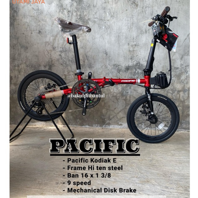 sepeda lipat ring 16 pacific kodiak E | Sepeda Lipat Pacific Kodiak E ukuran ring 16 inch
