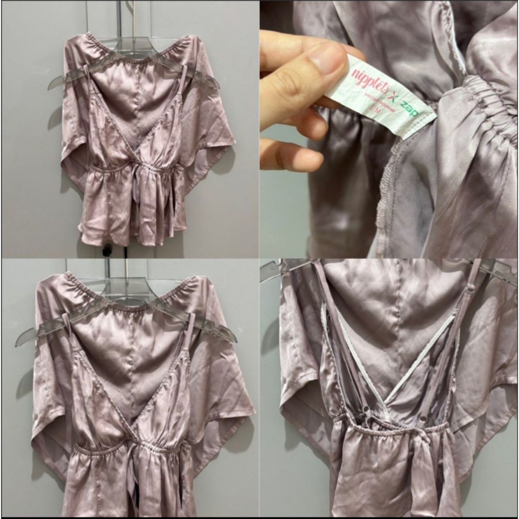 (LIKENEW) Set Sexy Lingerie Atasan + Celana Nipplets x ZAP