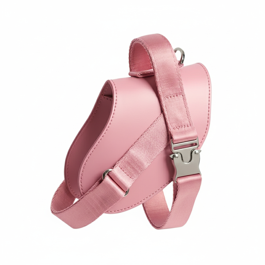 Vegan Leather No Pull Dog Harness Saddle Style semi kulit