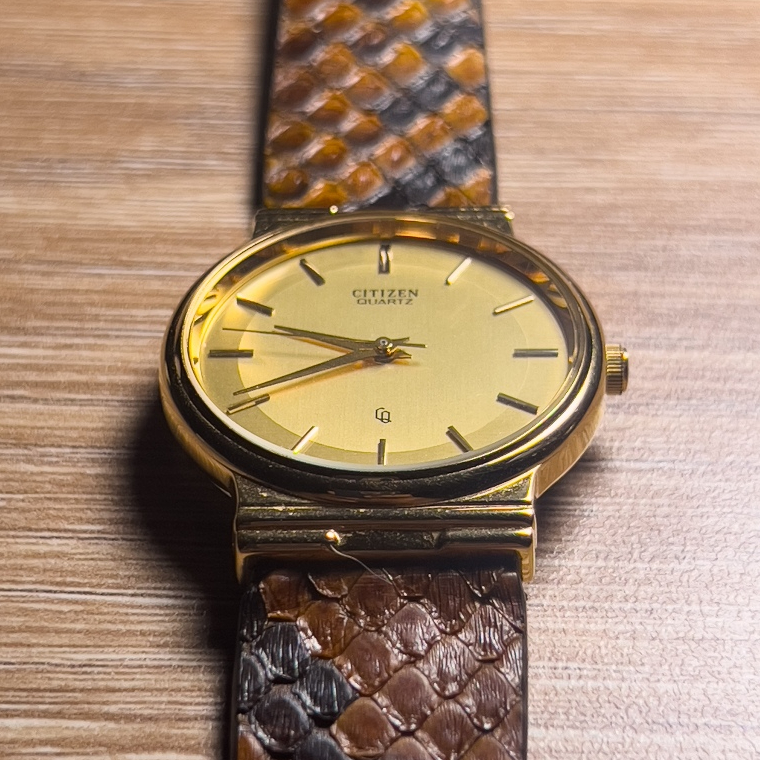 Jam Tangan Vintage Citizen CQ - Bridge Lug - Gold Plated