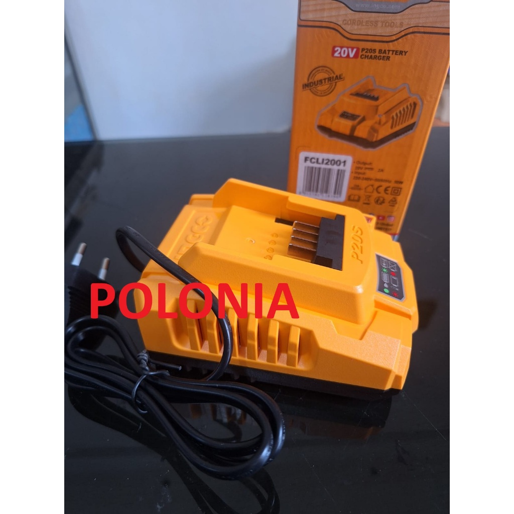 COD FCLI2001 FAST CHARGER BATERAI LITHIUM ION BATTERY 20V INGCO GROSIR ECER READY MEDAN