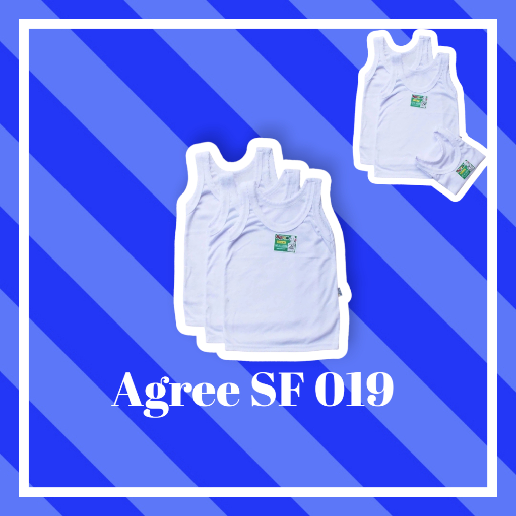 ( 3 Pcs ) Singlet Anak Agree SF 019 | Kaos Dalam Agree SF 019 Warna Putih | Kaos Singlet Murah | Kao