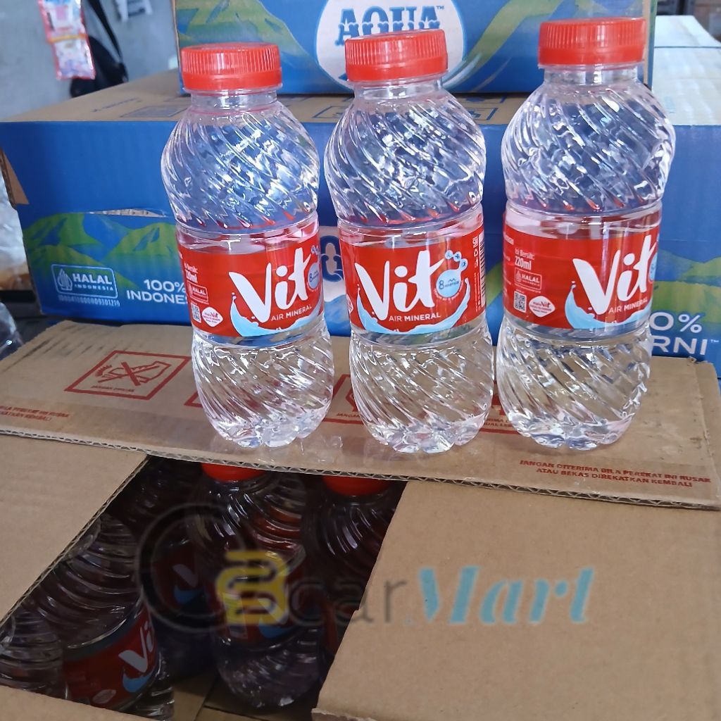 Air Mineral VIT 220ml Botol Mini Vit Moksa