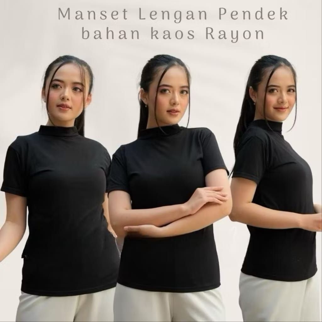 Manset Baju Lengan Pendek Kaos Manset Baju Lengan Pendek Kaos Rayon