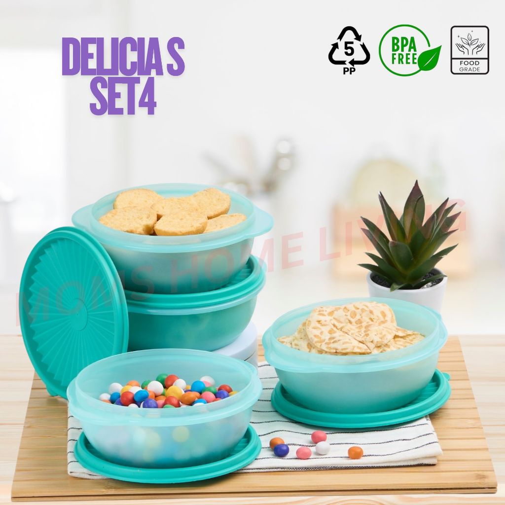 Moms Home Living- Toples Delicia S Set 4pcs (Toples 600ml)