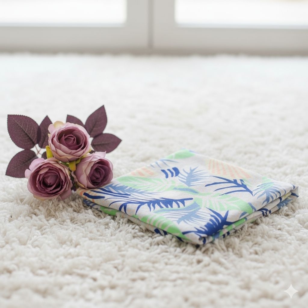 Kain Katun Crinkle Motif Tropis | Crinkle Cotton Premium | Bahan Pakaian Dress Gamis Atasan Lq