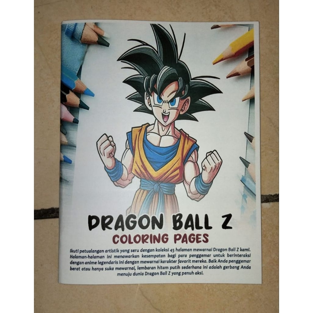 Buku Mewarnai A5 Tema Dragon Ball Z (45 Gambar)