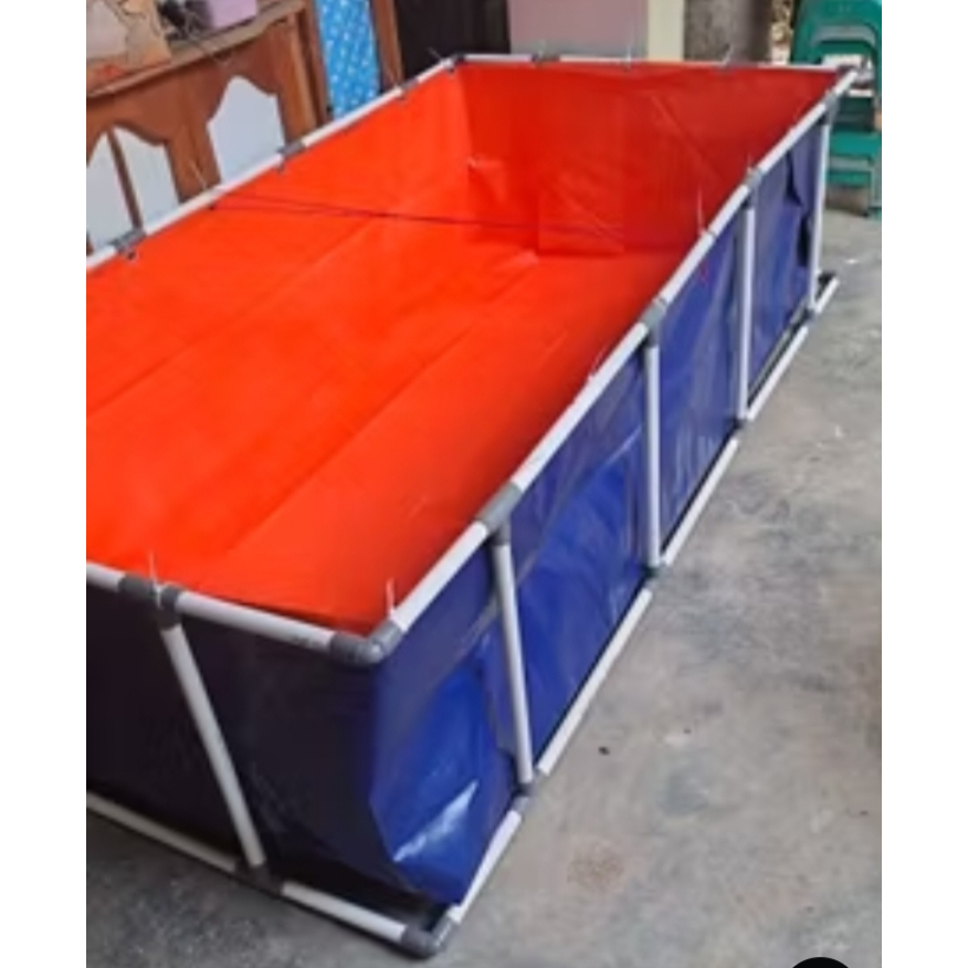 kolam terpal ikan ful set kerangka/terpal kolam ikan