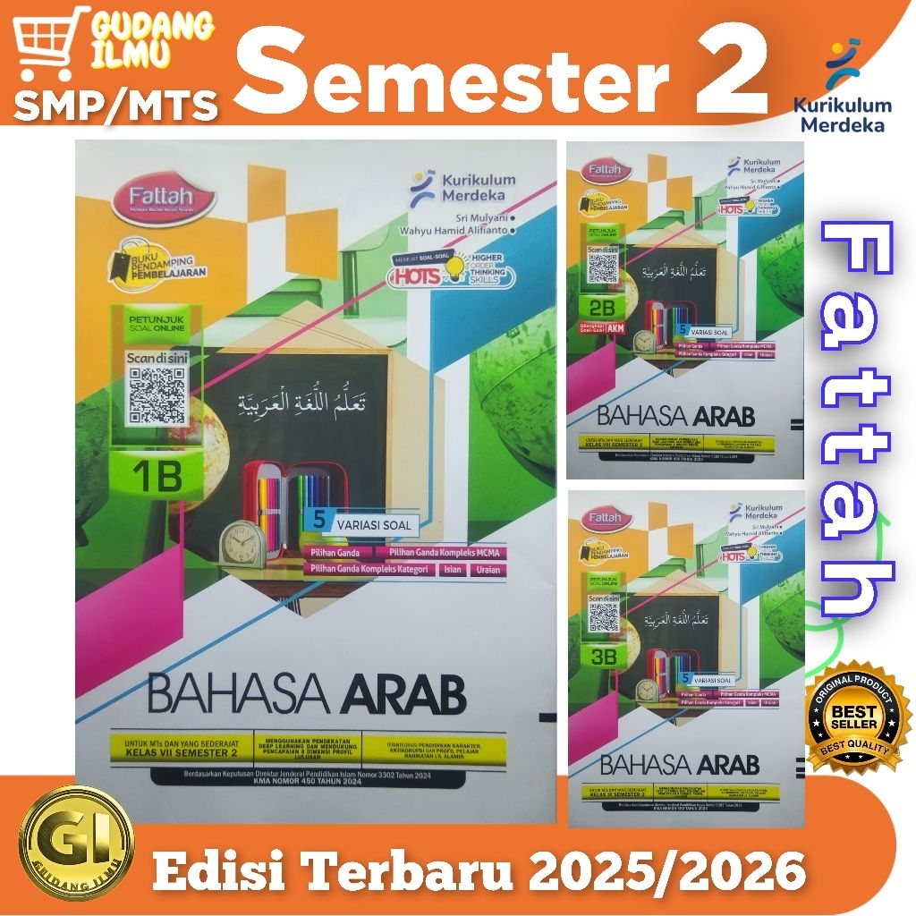 Lks Bahasa Arab MTs / SMP kelas 7 8 9 semester 2 l Fattah l KMA 450