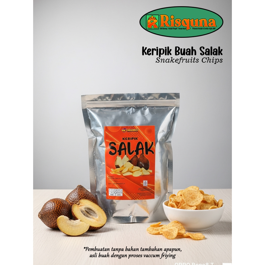 90 GRAM KERIPIK SALAK KEMASAN 90g PACK RIZQUNA SNACK