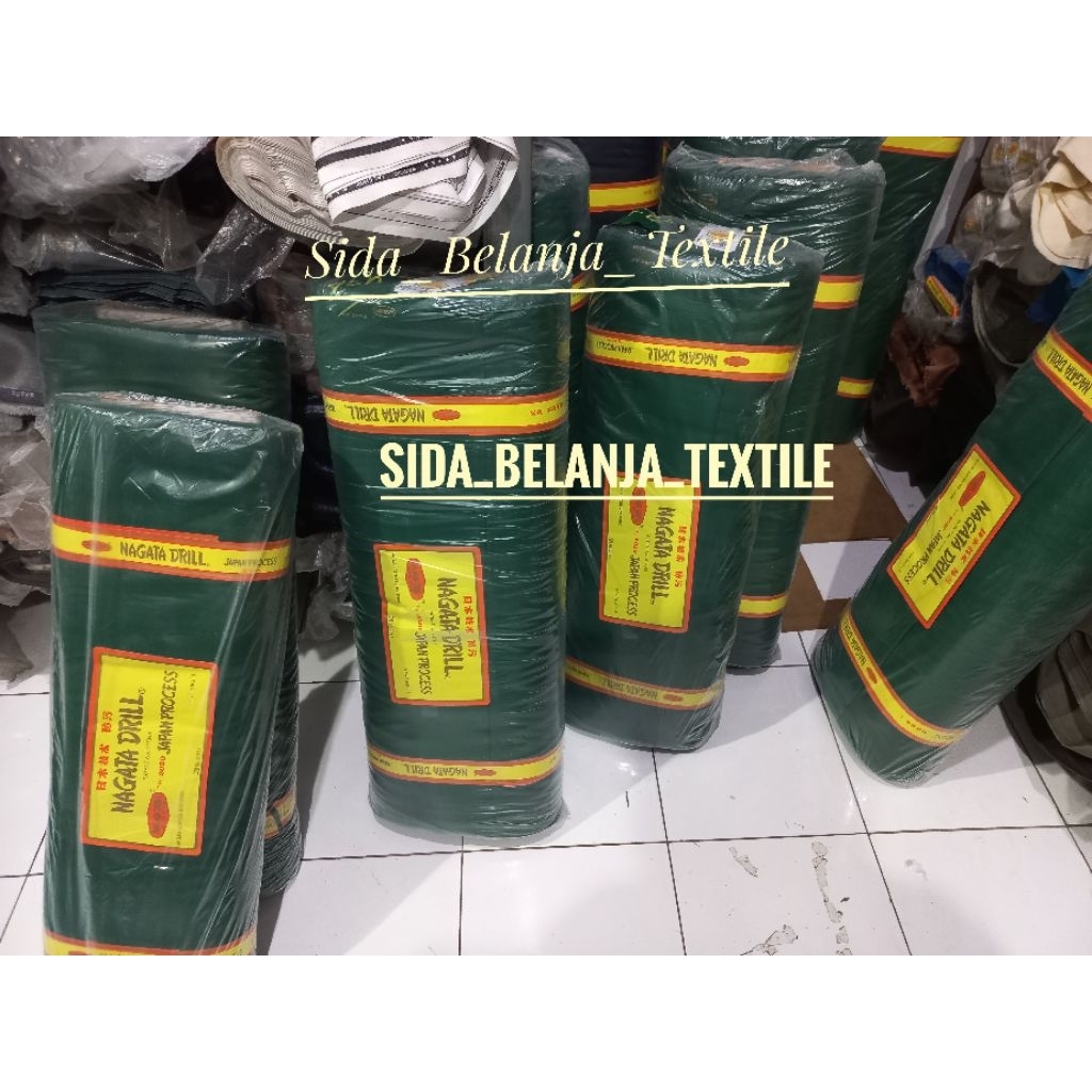 (PROMO) H-045 A GRADE 1 ROLL KAIN NAGATA DRILL JAPAN DRILL HALUS TEBAL TIDAK BERBULU SERAGAMAN SEKOL