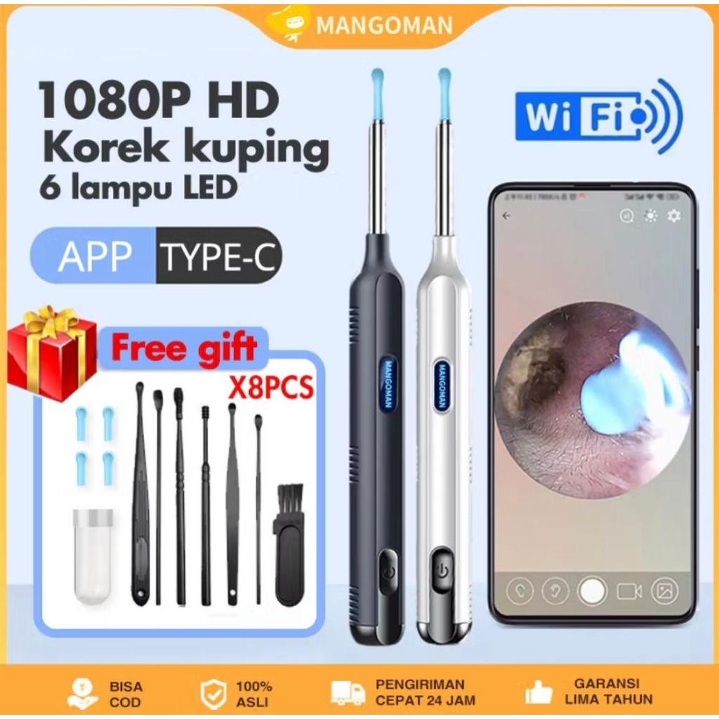 korek kuping kamera led