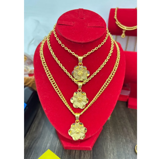 Kalung bunga kendari kalung kendari model baru replika emas 24k pengait S mirip asli