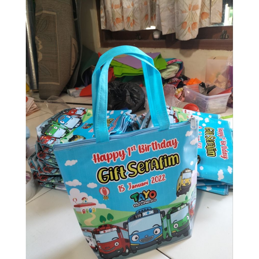 Goodie bag pesta ulang tahun anak / Tas pesta ulang tahun anak / Tempat Snack ultah / Snack ulang ta