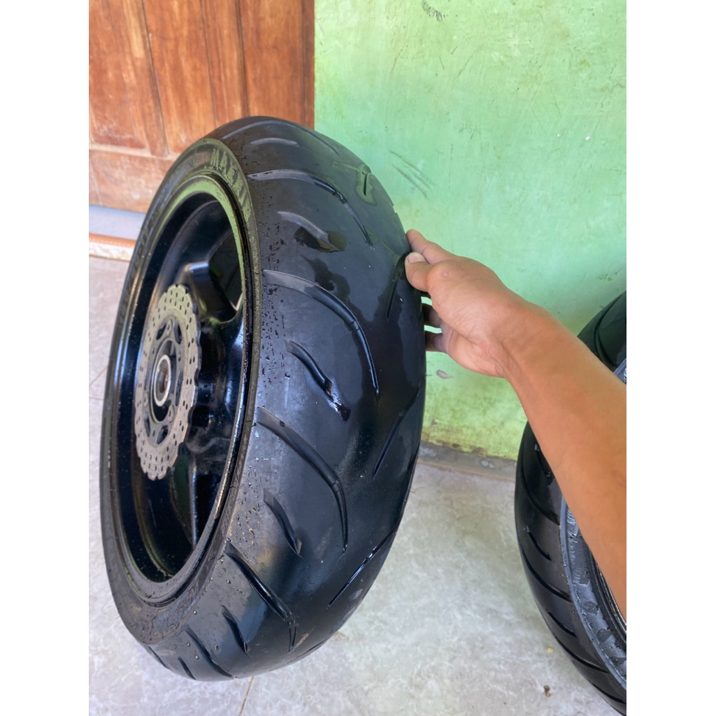 Velg Gambot tapak Lebar Delkevic 5,5in/3,5 in Ninja 250 fi/karbu/ Z250 Depan dan belakang komplit ba