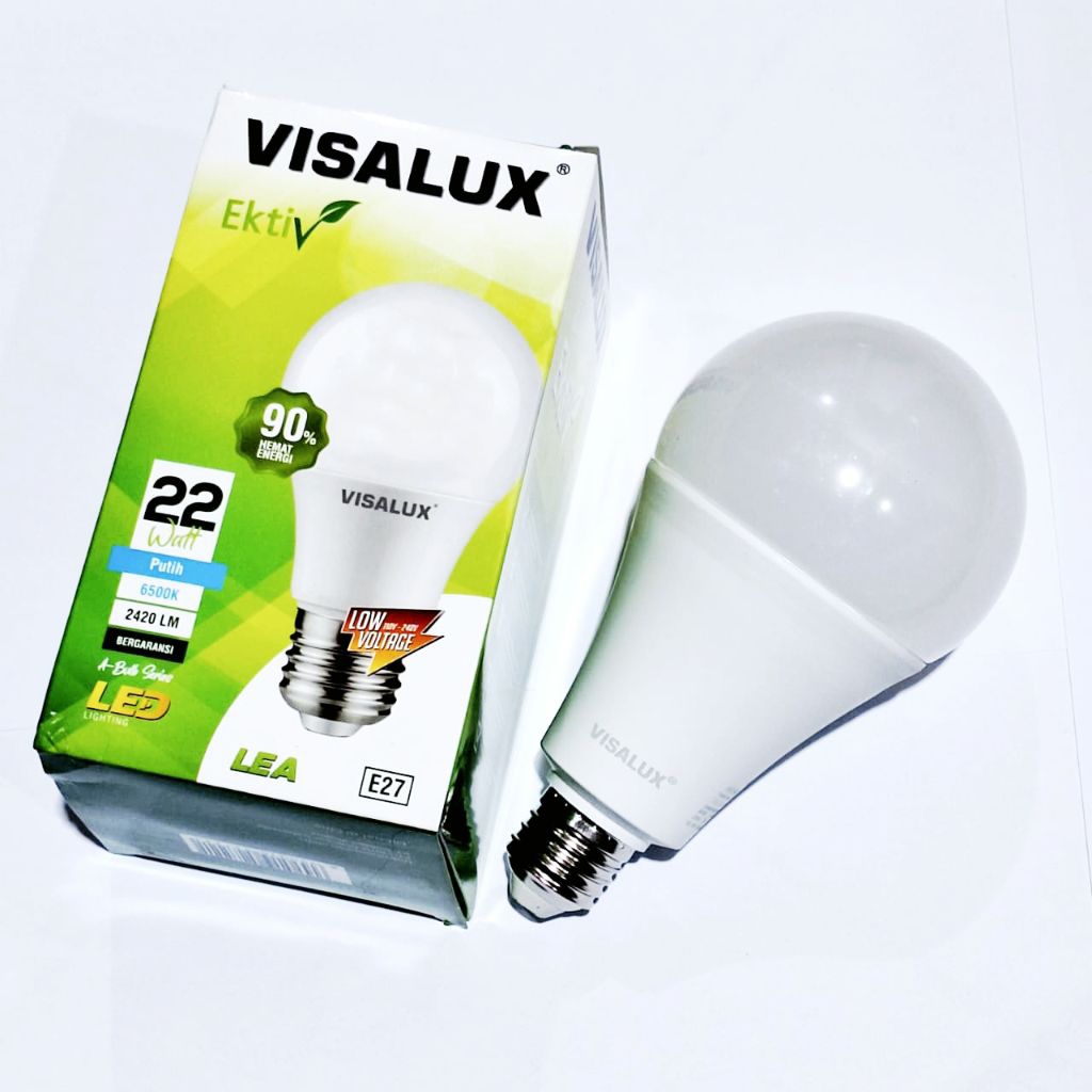Satu Dus (40 biji) Lampu Led Visalux Ektiv A-Bulb 22W Visalux EKTIV LEA Super Terang