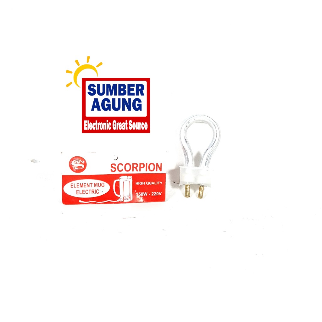 Elemen Mug SCORPION 150W 220V Elemen Teko Listrik Kettle Elektrik Sparepart Part Pemanas Air