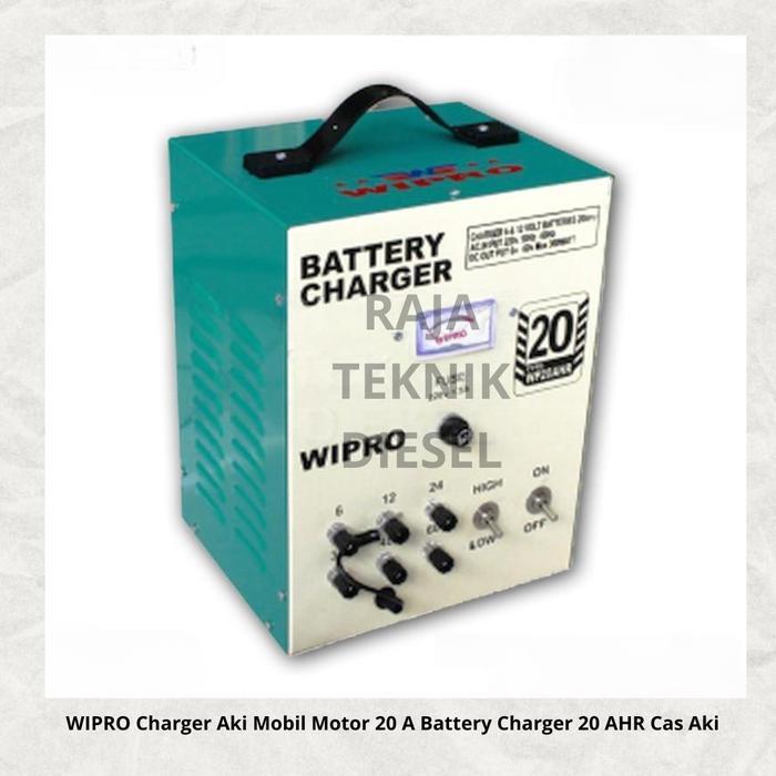 Wipro Charger Aki Mobil Motor 20 A Battery Charger WP 20 AHR Cas Aki WP20AHR Original Terbaik