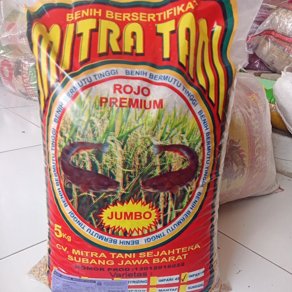 benih bibit padi inpari 49 jembar bersertifikat label ungu kemasan 5 kg