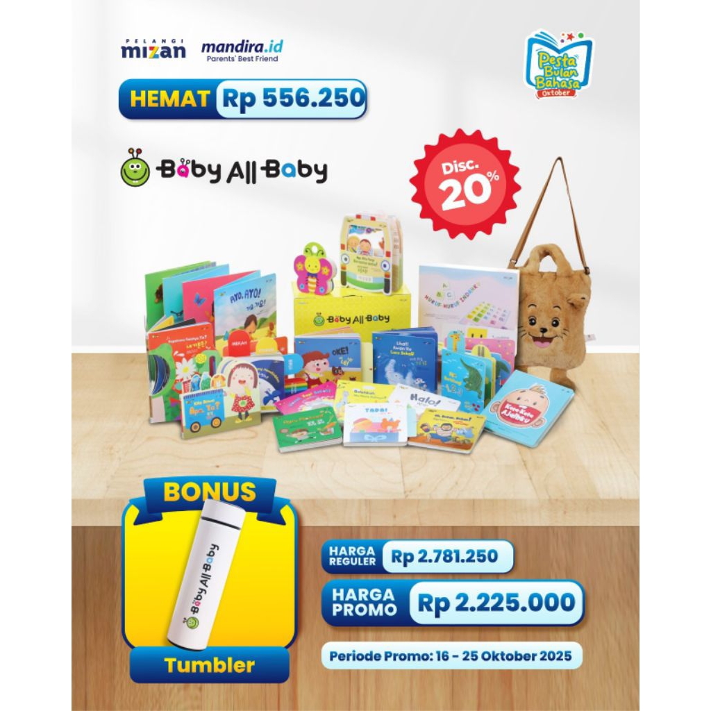 ❤️SIAP KIRIM❤️ BABY ALL BABY FULL SET BUKU ANAK MANDIRA DIAN SEMESTA MIZAN IMPORT INTERAKTIF