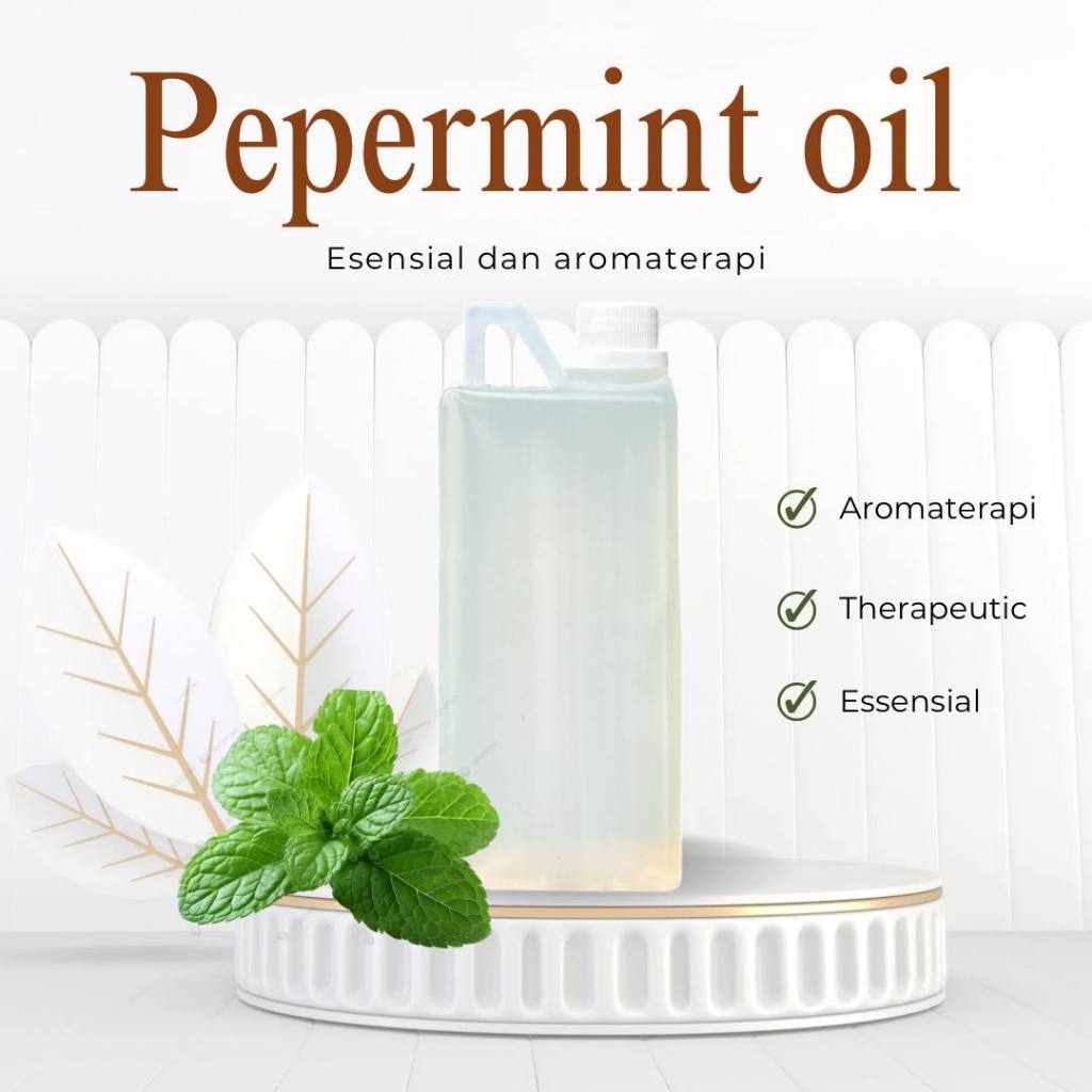 1 Liter Minyak Minyak Peppermint Essential Oil - Minyak Esensial Peppermint Aromaterapi