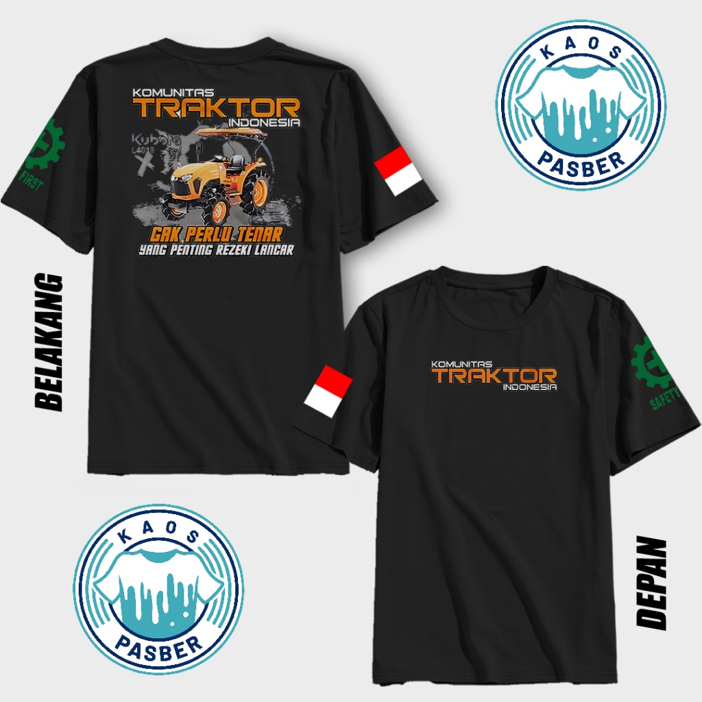 Kaos Komunitas Traktor Indonesia Kubota L4018 Petani Keren Operator Traktor Bisa COD
