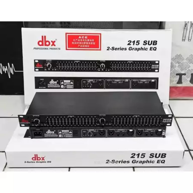 Equalizer / Equalizer / Ekualiser / EQ DBX 215 Sub / Equalizer Dbx 215  Sub 2 Channel 1 Tingkat sub 