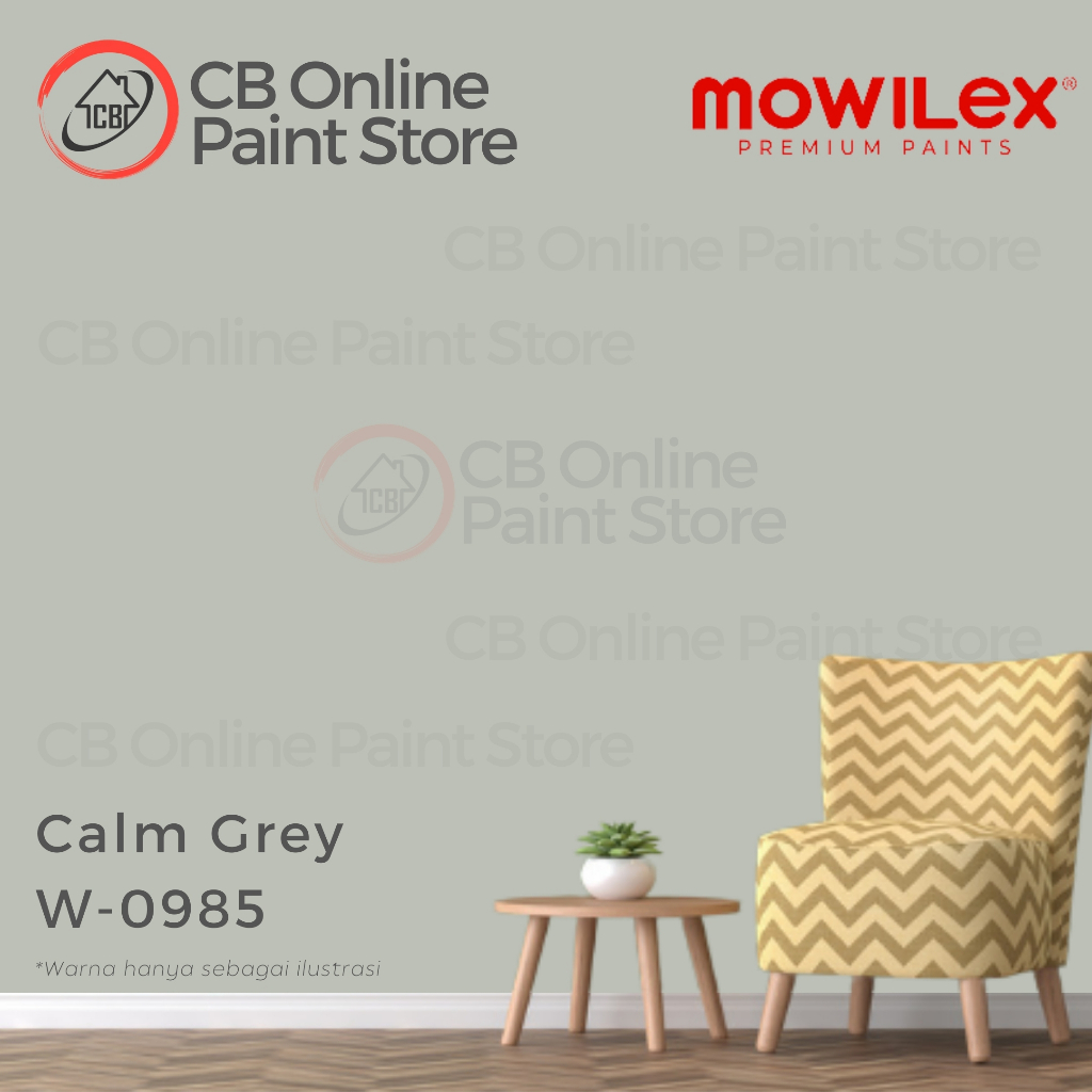 CAT TEMBOK MOWILEX - CALM GREY W-0985 - GALON