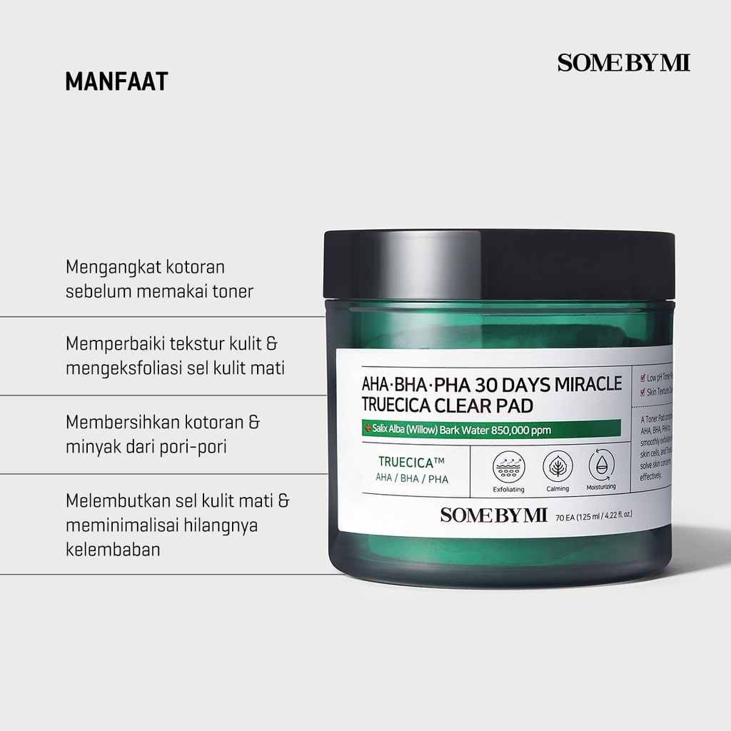 SOME BY MI Aha Bha Pha 30 Days Miracle Truecica Clear Pad - 70Pad