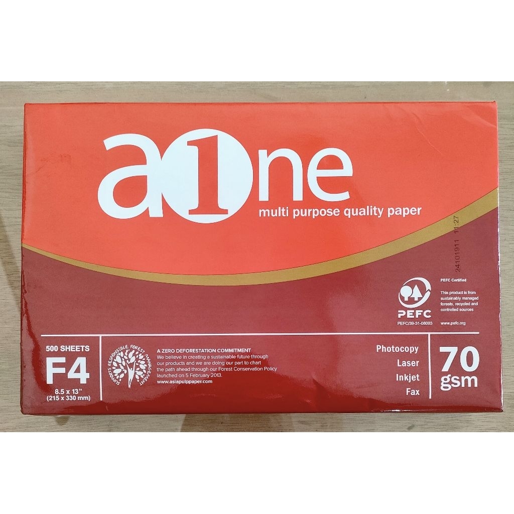 Kertas HVS A-ONE F4 70 Gram Putih - Kertas HVS Print Fotocopy Putih