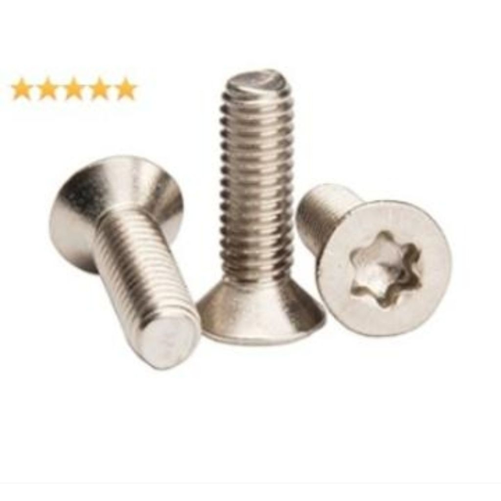 (5PCS ) Baut Verseng W/o M6 x 14 / M6 x 16 / M6 x 18 / M6 x 20 / M6 x 22 / M6 x 25 Baut Countersunk 