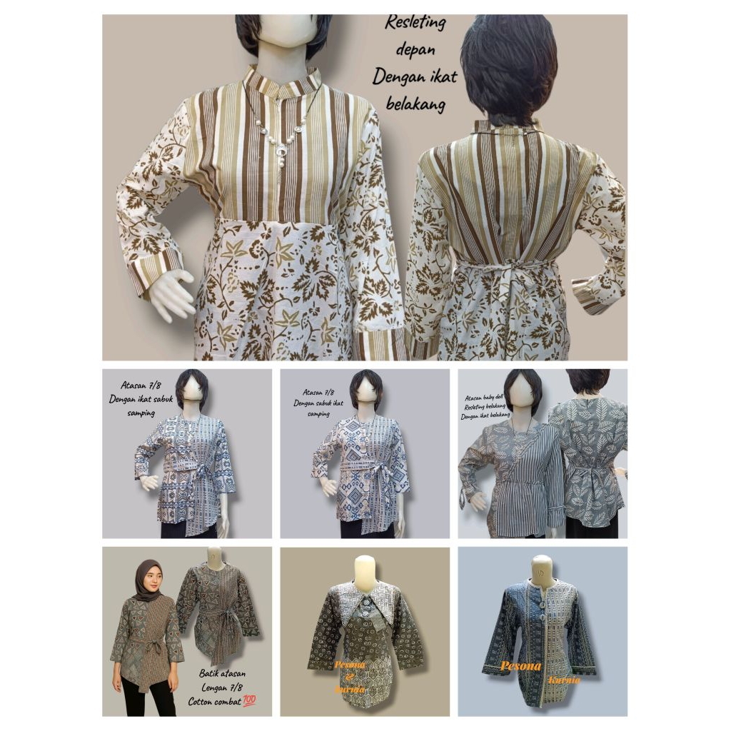 batik atasan wanita|batik kantoran wanita|batik wanita terbaru|batik atasan|batik kekinian