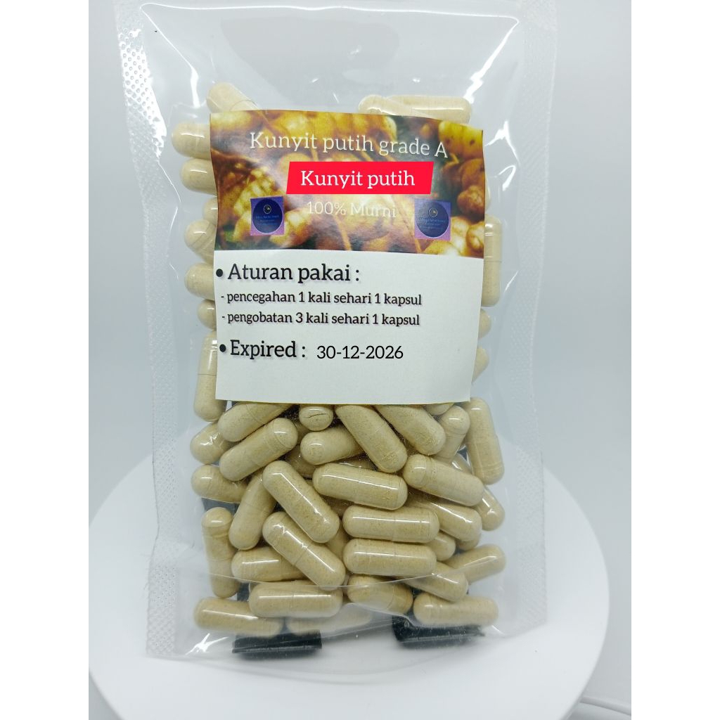 Kapsul ekstrak kunyit putih 100% original