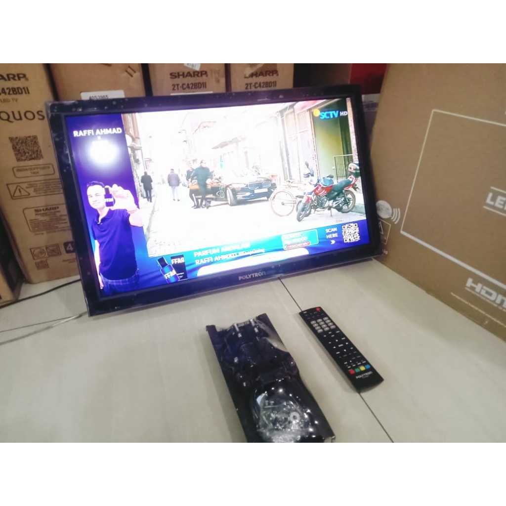 TV LED Polytron 24 Inch HD Digital TV HDMI USB Kondisi bekas masih segel 5780F
