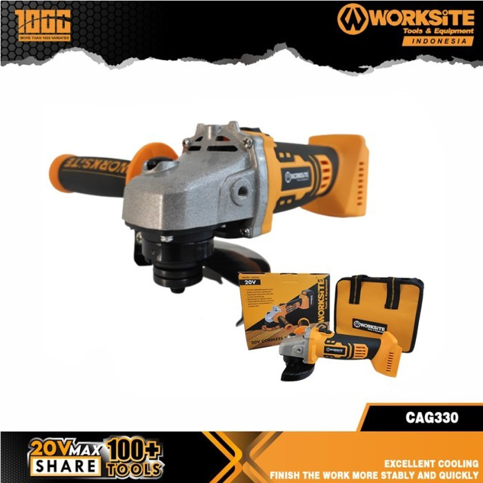 WORKSITE Mesin Gerinda Cordless - Mesin Gerinda Cordless 20V CAG330