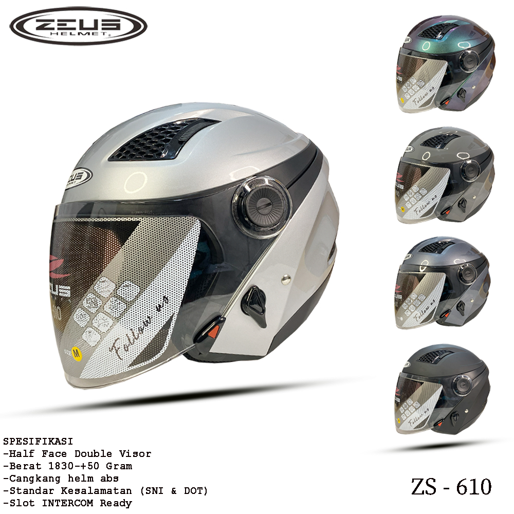 ZEUS ZS 610 HALF FACE DOUBLE VISOR Helm