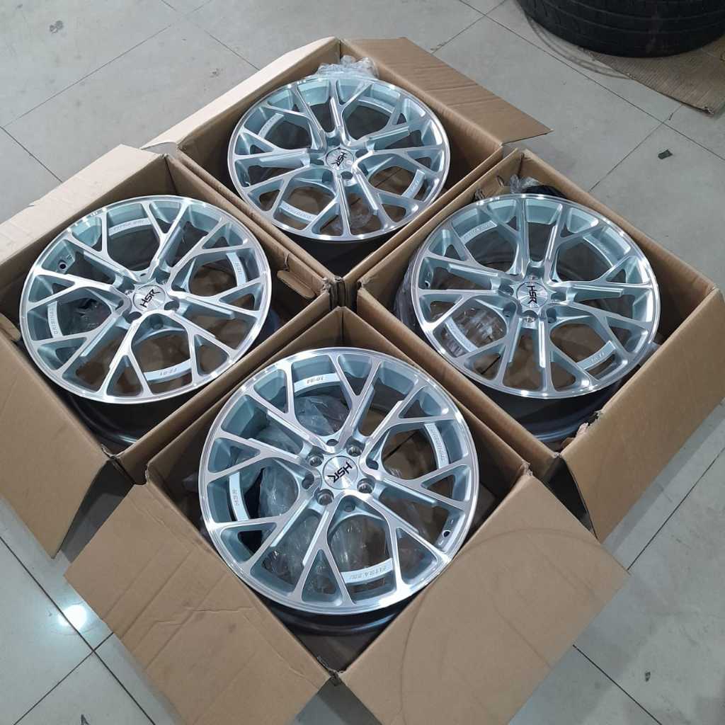 Velg Mobil Bekas Racing Hsr Fe01 R17 Buat Freed Jazz Vios Brio Ring 17 x7,5 Et45 Pcd 8x100/114,3