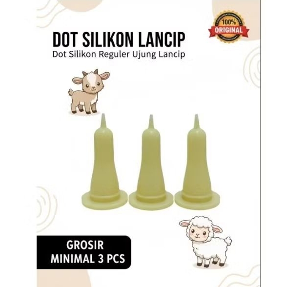 GROSIR Dot Silikon Reguler Ujung Lancip - dot pedet sapi cempe kambing domba