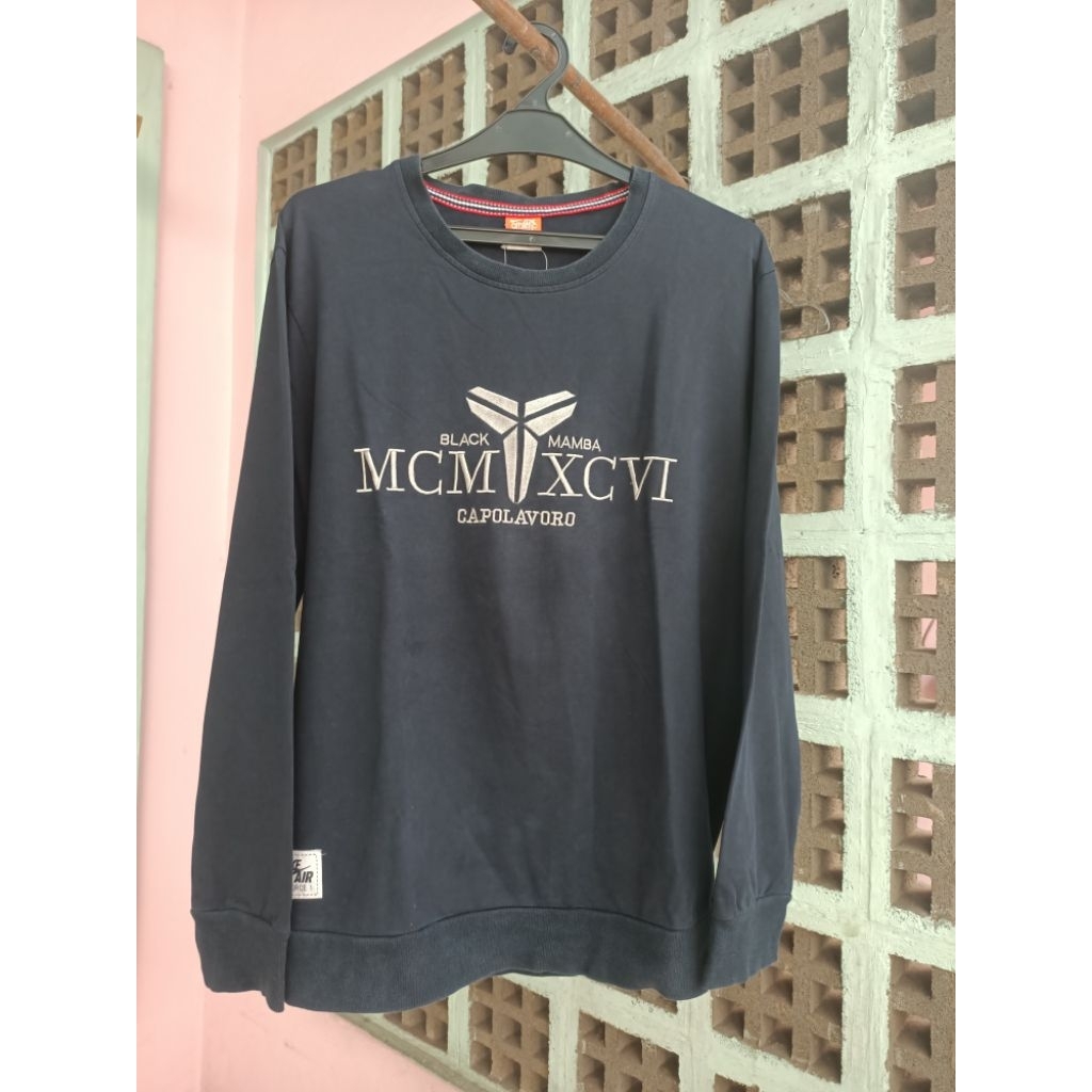 CREWNECK NIKE X BLACK MAMBA NAVY BLUE JAKET SWEATER PRIA SECOND