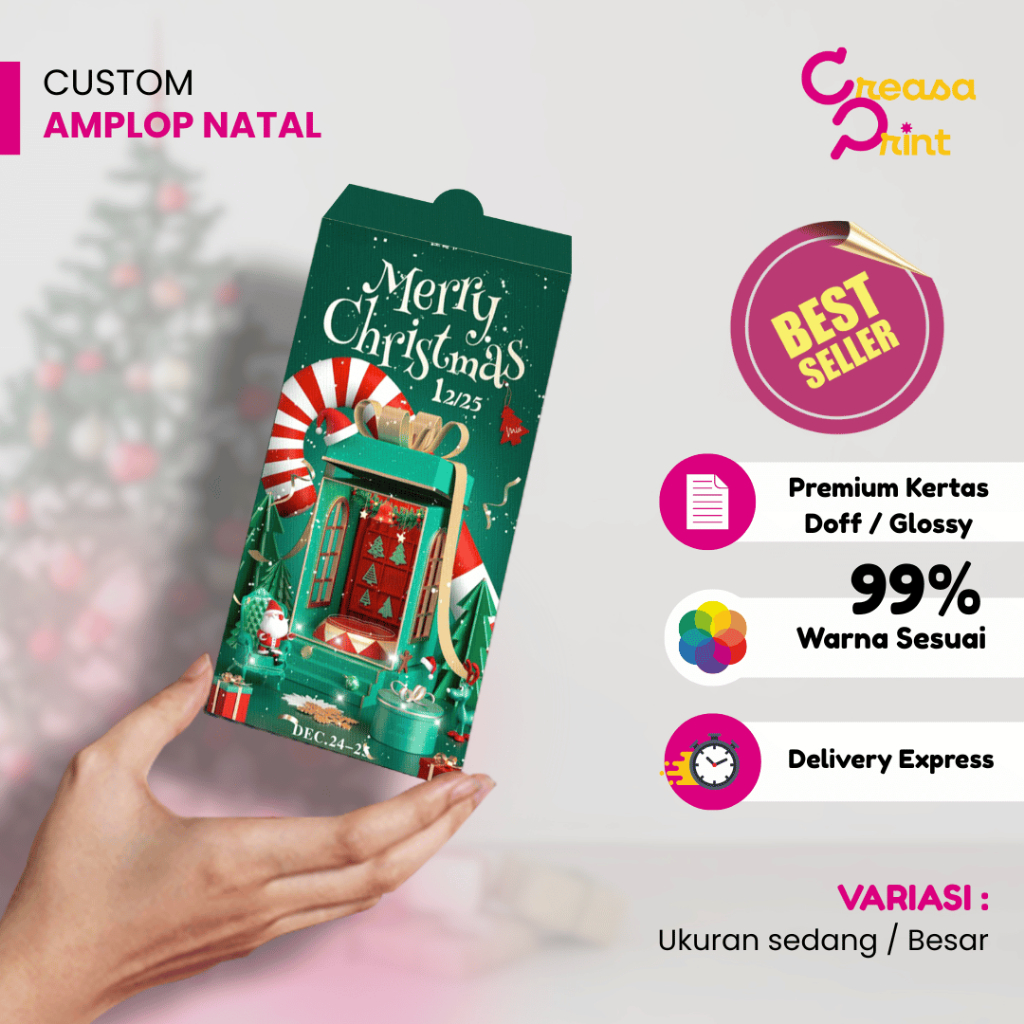 Amplop Natal | Amplop Hadiah Christmas | Amplop Uang Merry Christmas 2025 | Gift Envelope Natal