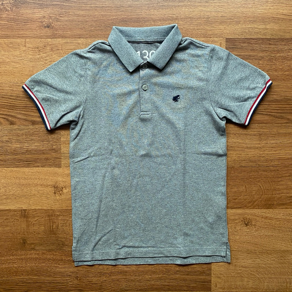 PRELOVED KAOS KERAH POLO ANAK COWOK GIORDANO JUNIOR ORIGINAL ABU SZ.8-9THN