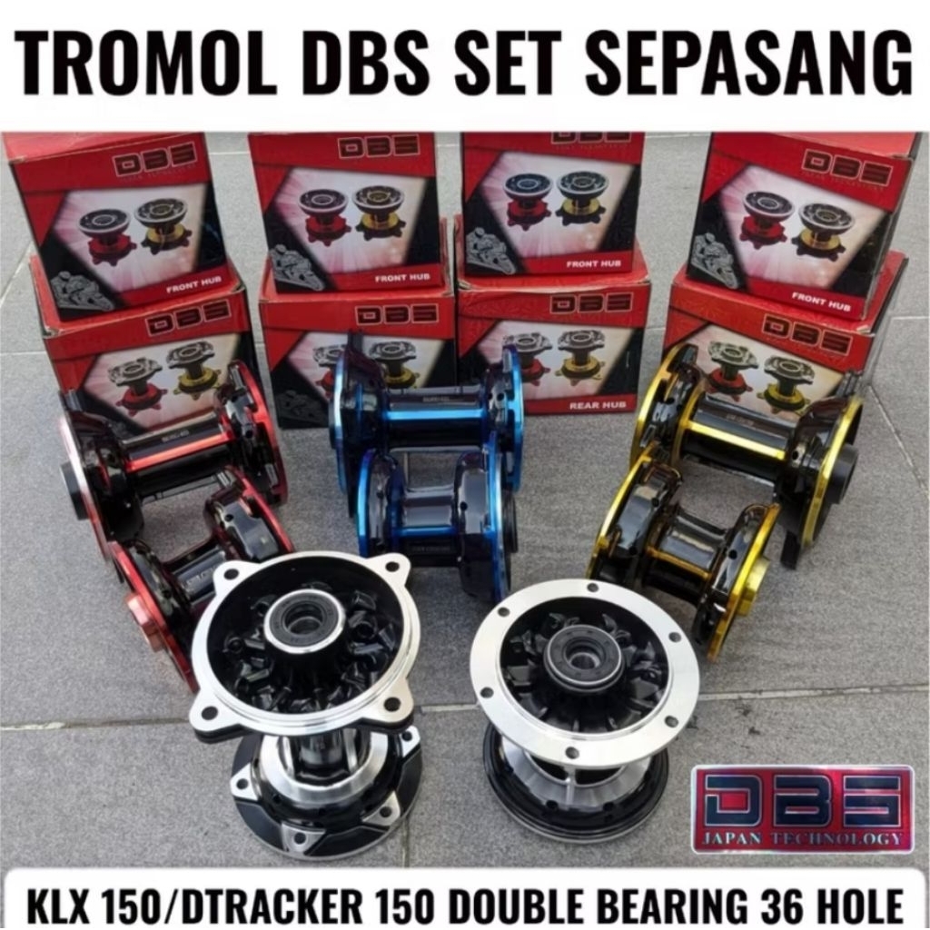 tromol klx 150 dtracker 150 dbs 36h 8laher bonus piringan cakram depan belakang dbs