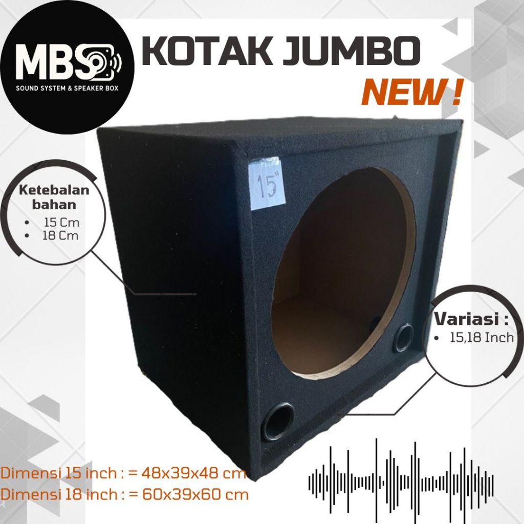 MBSound Box Speaker Kotak 15",18" Inch Woofer SubWoofer Bass Horeg Empuk