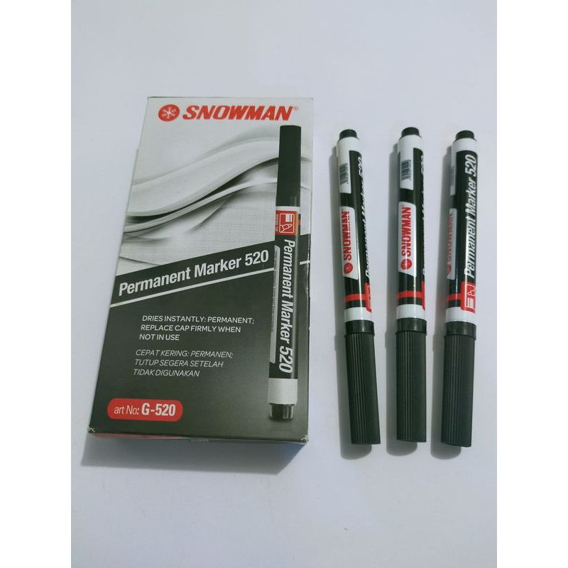 Spidol Permanen Marker 520 Snowman Black Only