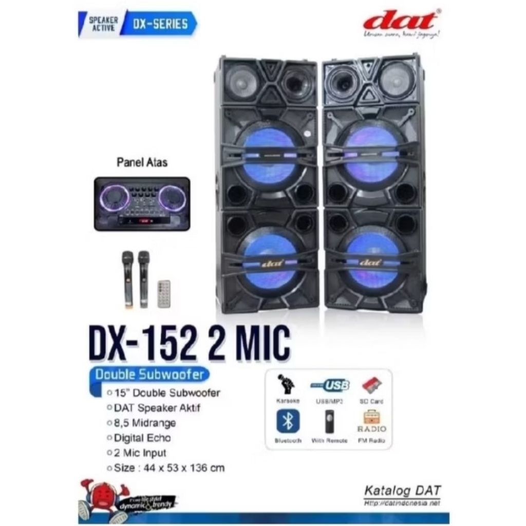 Speaker Aktif 15 inch Double DAT Dx152 pasif 15 Inch Dx 152 subwoofer