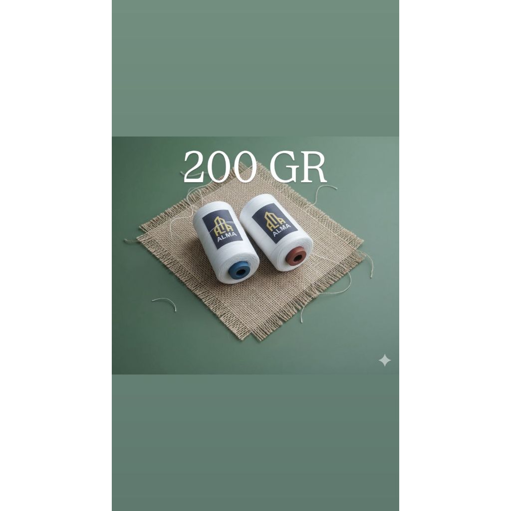 BENANG JAHIT GONI /200GR /  BENANG JAHIT KARUNG / BENANG JAHIT POLYESTER PREMIUM / BENANG JAHIT ALMA