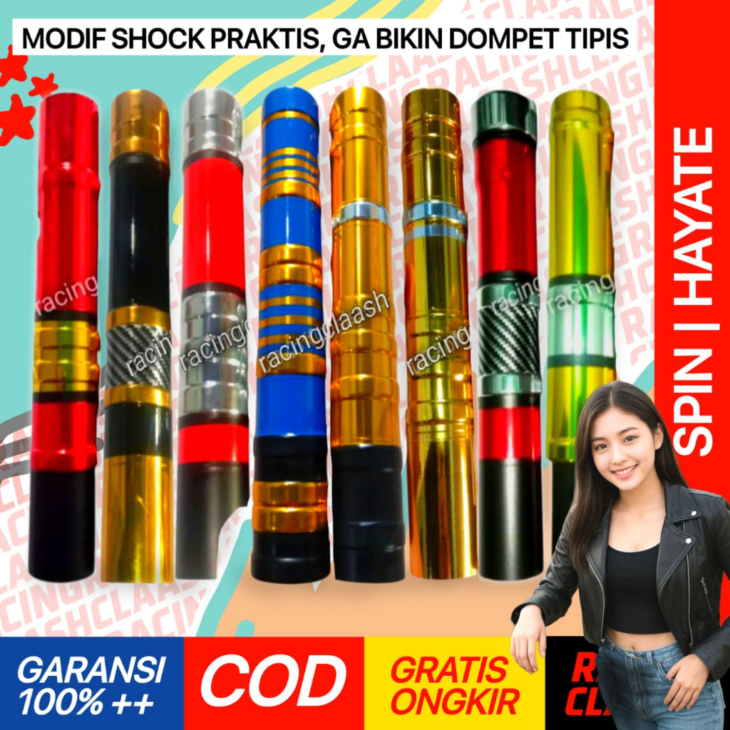 Racing Claash Cover Shock Depan Spin Hayate Cover Shok Skok Sok Hayate Spin Fi 125 150 Old New 4